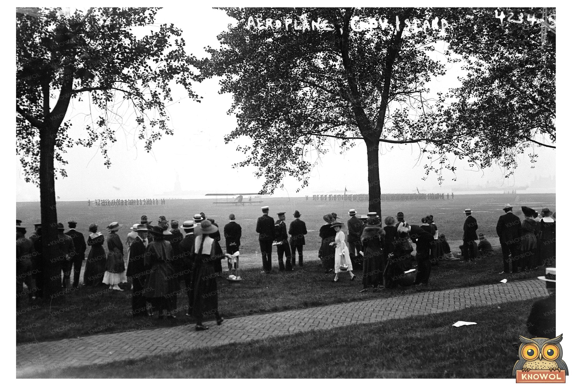 Vintage Aeroplane on Governors Island, 1915-1920