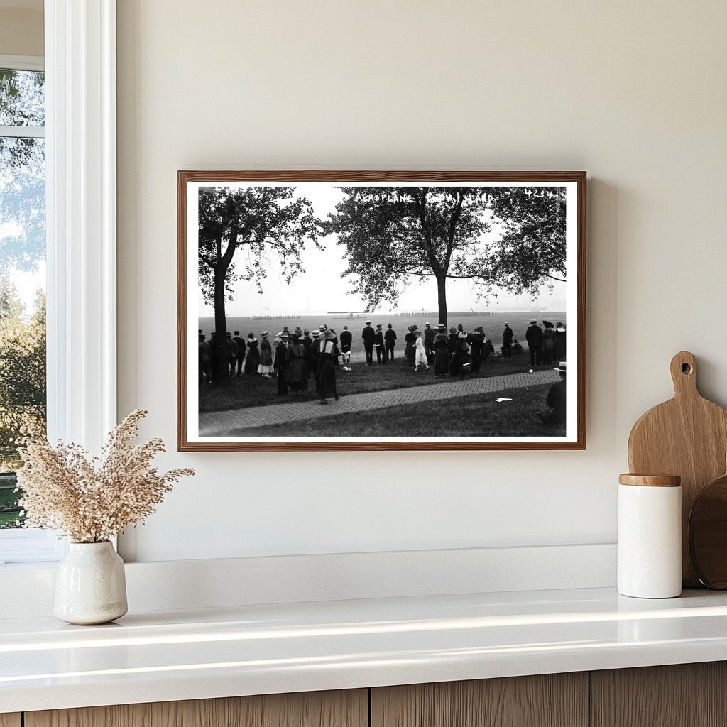 Vintage Aeroplane on Governors Island, 1915-1920