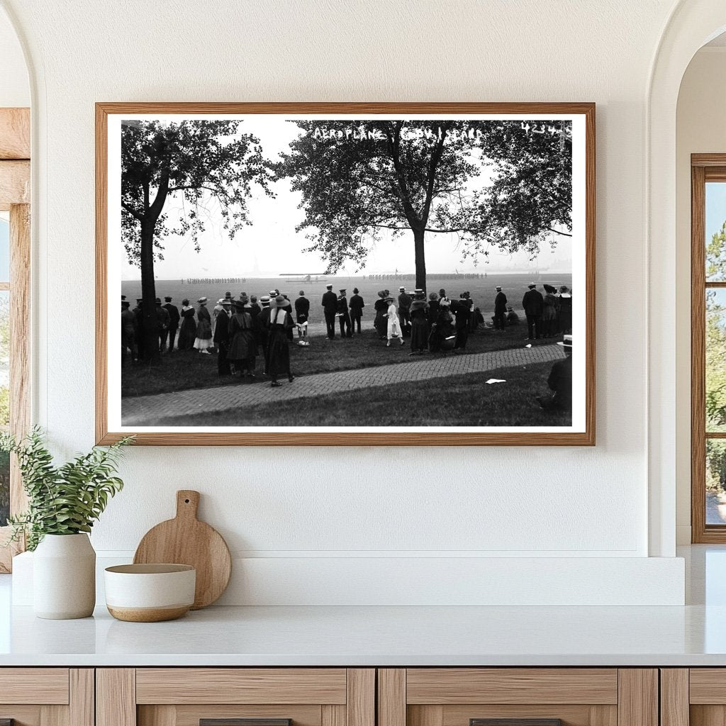 Vintage Aeroplane on Governors Island, 1915-1920