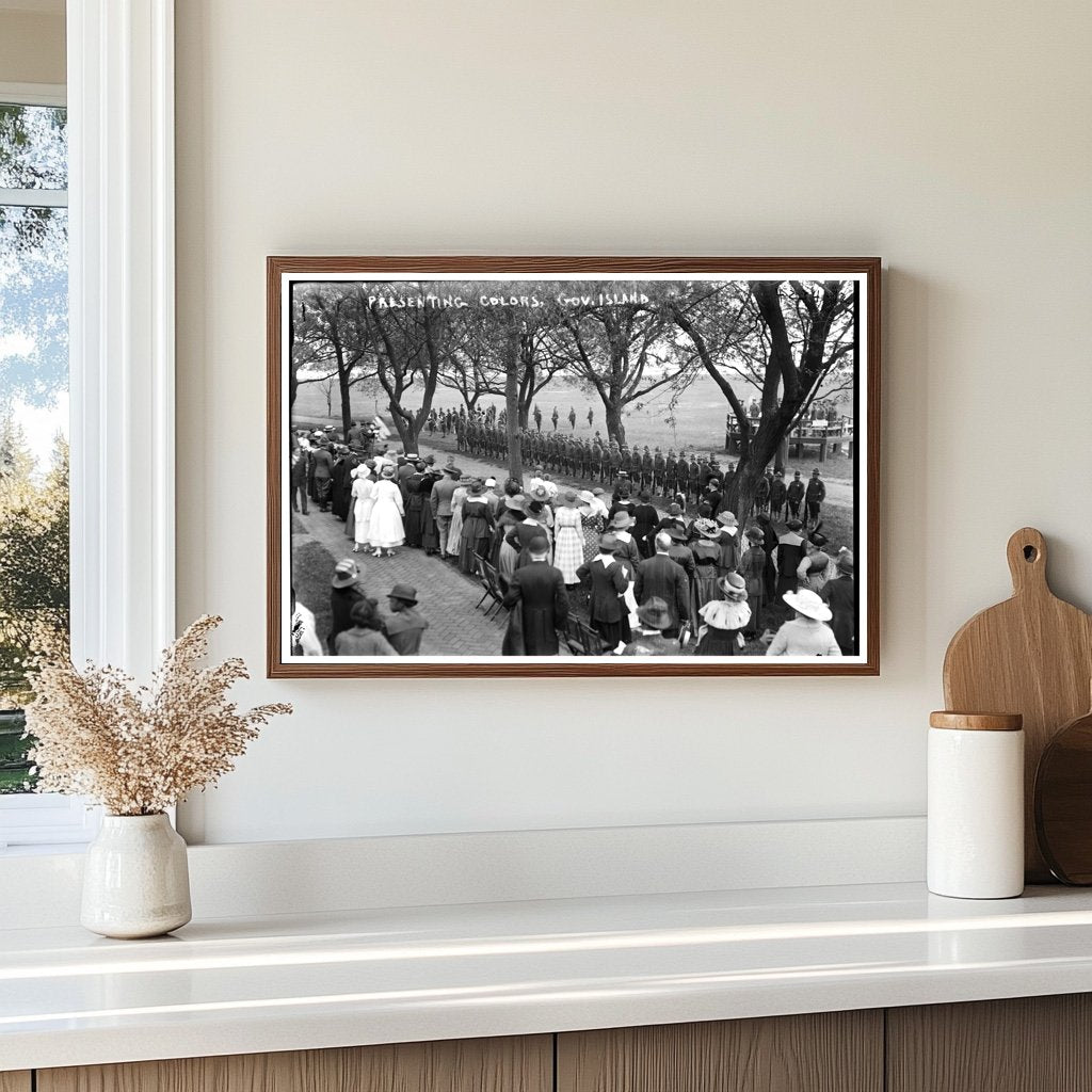 Flags Unfurled: Historic Military Ceremony on Governors Isla