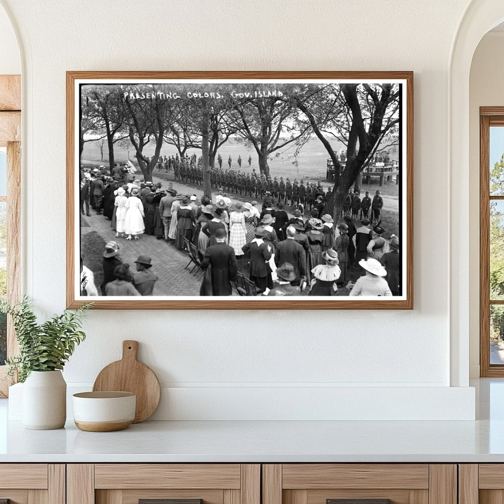 Flags Unfurled: Historic Military Ceremony on Governors Isla