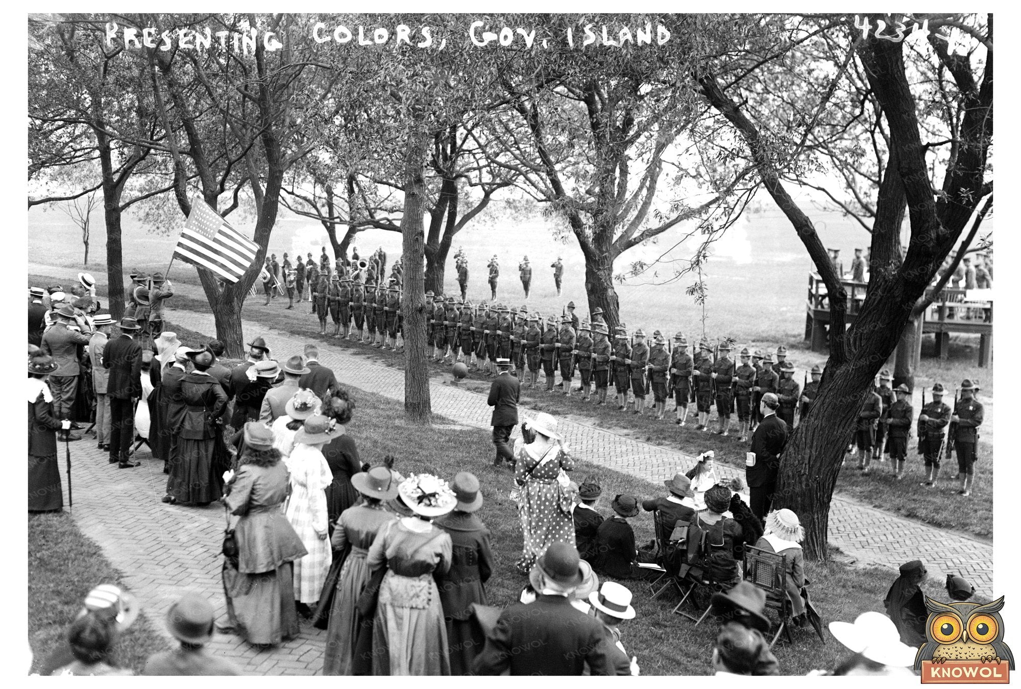 Historic Military Ceremony on Governors Island, 1915-1920