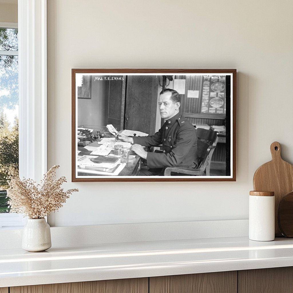 1917 Portrait of Major F.E. Evans in Military Attire