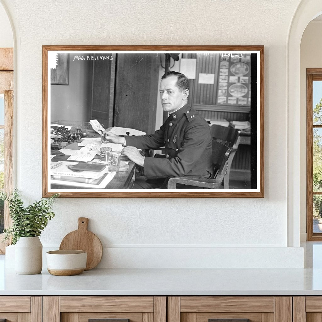 1917 Portrait of Major F.E. Evans in Military Attire