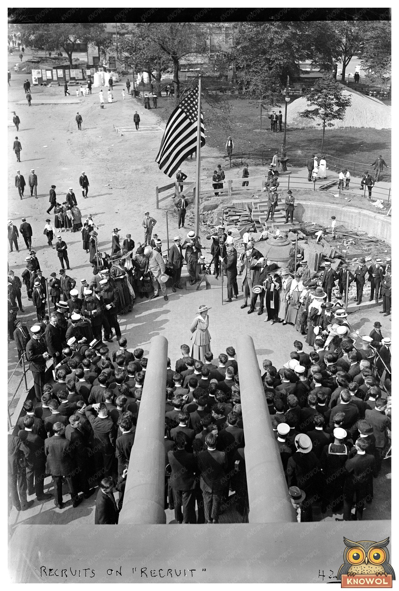 1917 Military Recruits Aboard USS Recruit Ship