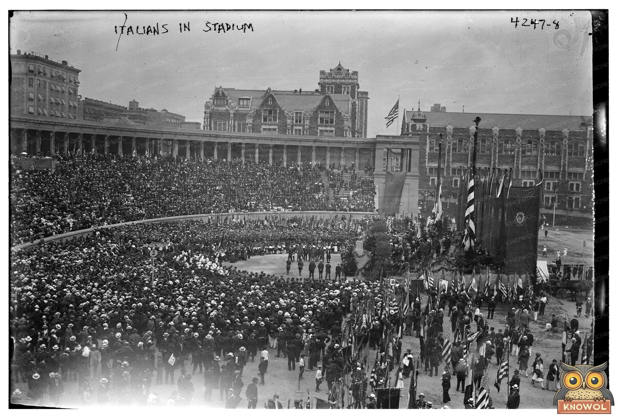 1917 Historic Gathering of Italians in Stadium