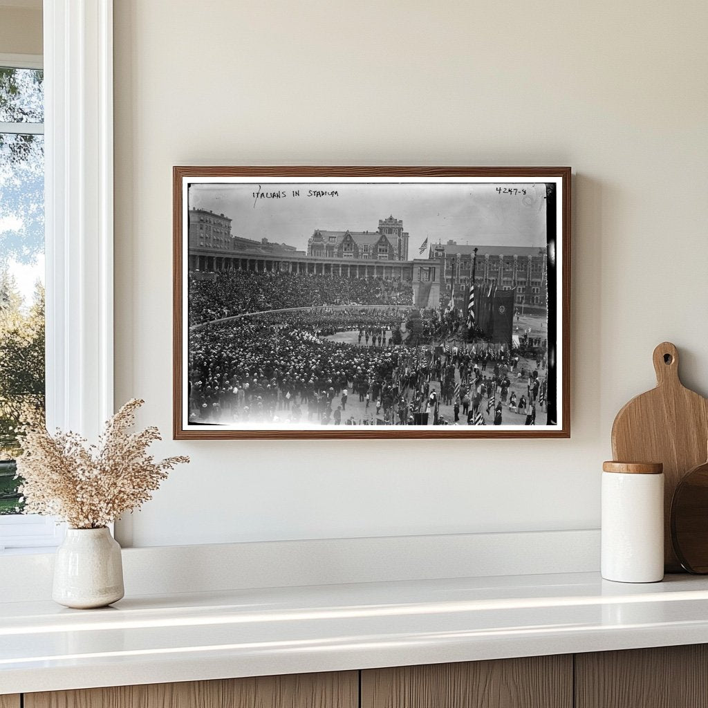 1917 Historic Gathering of Italians in Stadium