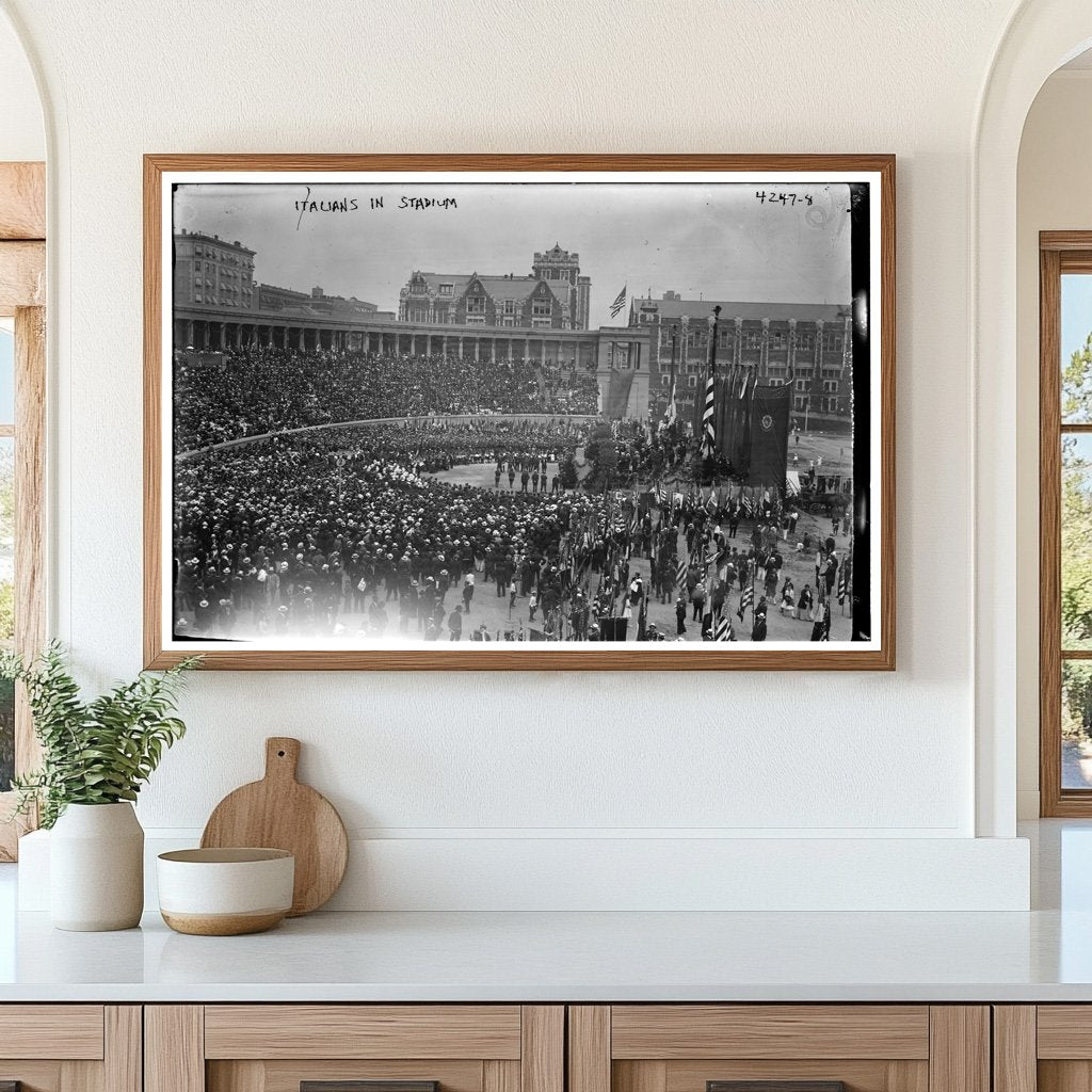 1917 Historic Gathering of Italians in Stadium