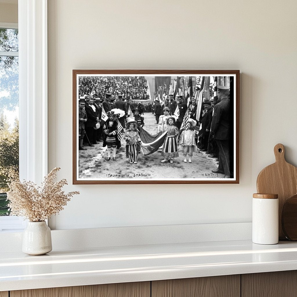 1917 Italian Stadium Crowd Amidst Wars Turmoil