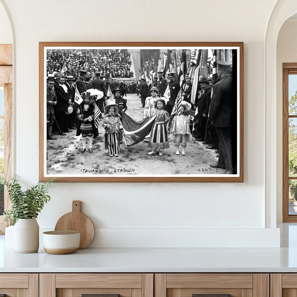 1917 Italian Stadium Crowd Amidst Wars Turmoil