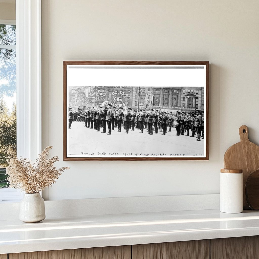 1917 British Band Honors America in Detroit Concert