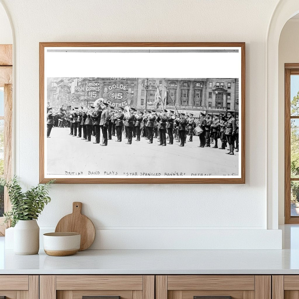 1917 British Band Honors America in Detroit Concert