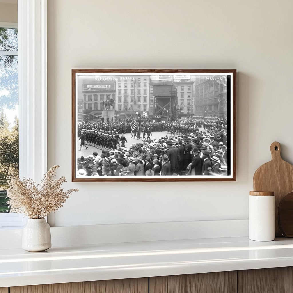 1917 World War I Recruiting Parade in America