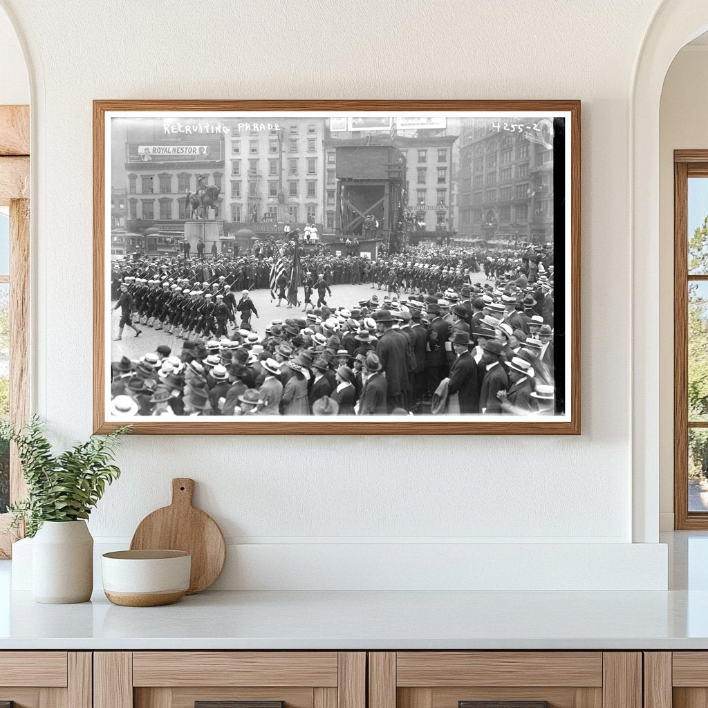 1917 World War I Recruiting Parade in America