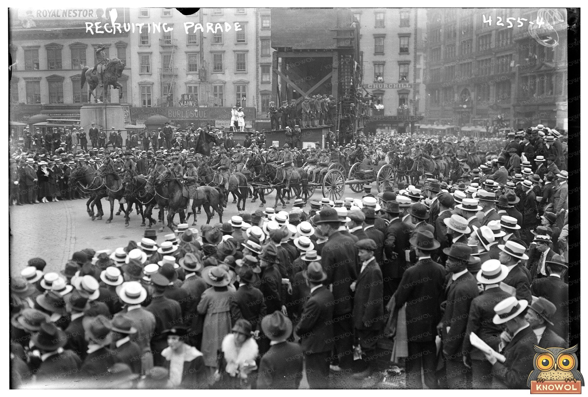 1917 World War I Recruiting Parade in Full Swing