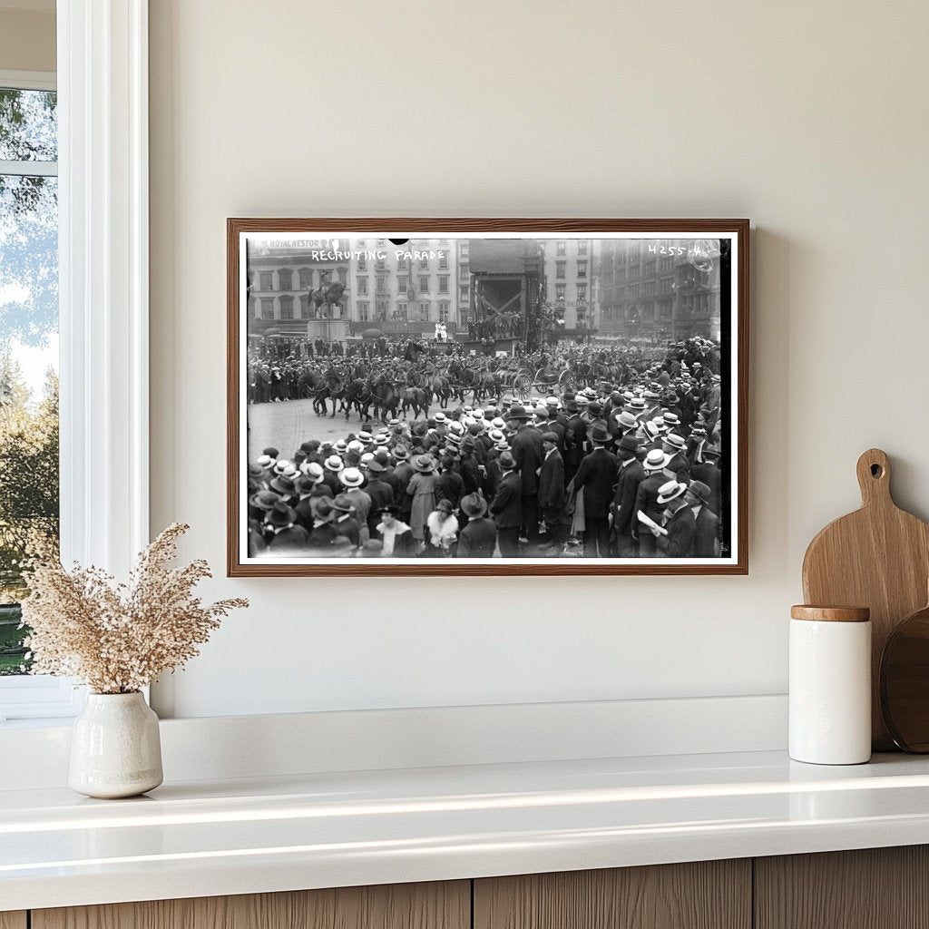 1917 World War I Recruiting Parade in Full Swing