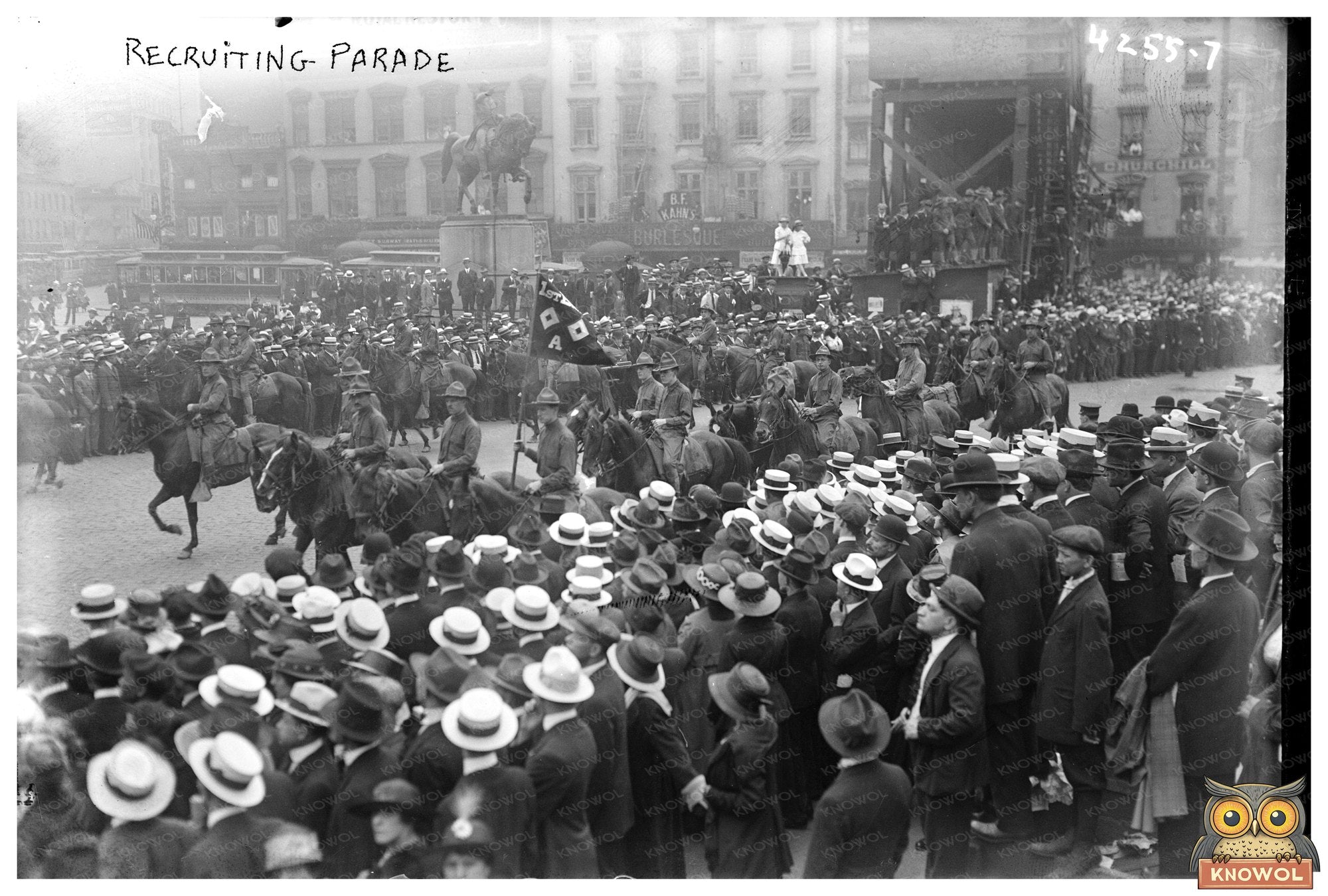 1917 World War I Recruiting Parade in Action