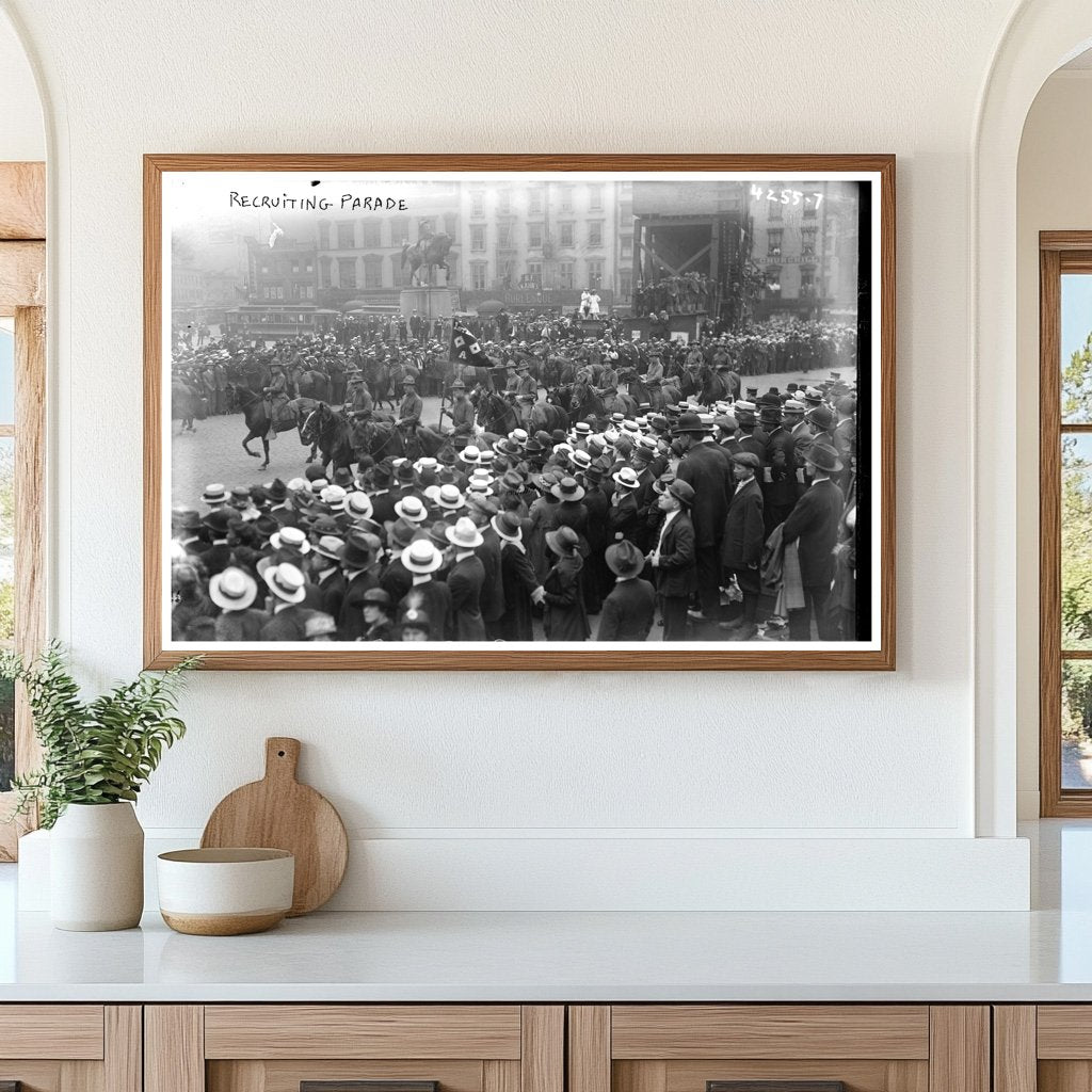 1917 World War I Recruiting Parade in Action