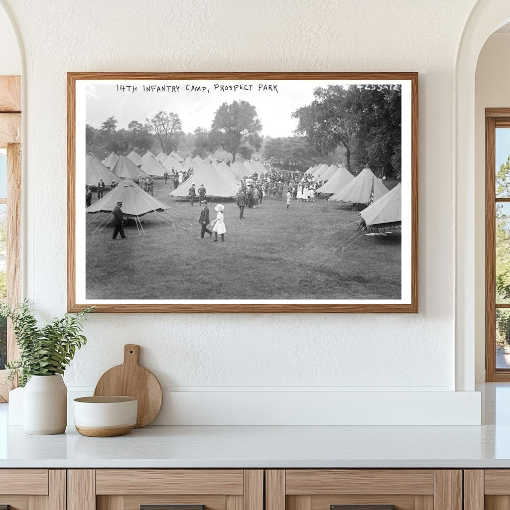 14th Infantry Camp in Prospect Park, 1915-1920