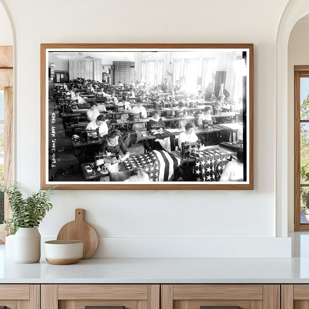 1917 Navy Yard Flag Shop: A WWII Era Scene