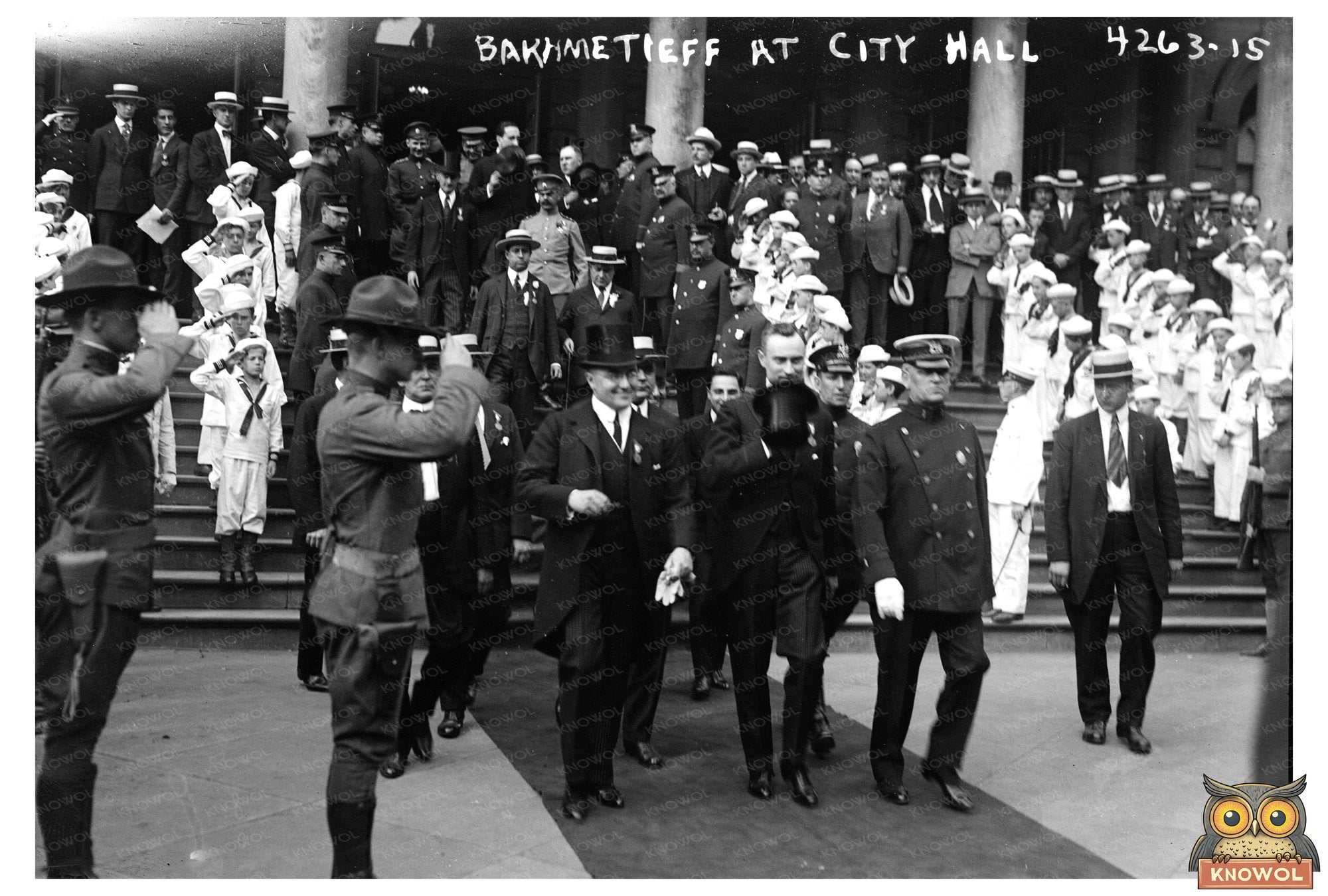 1917 Historic Scene: Bakhmetieff at City Hall