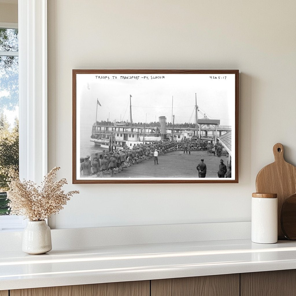 1917 Troops Departing Fort Slocum, New York