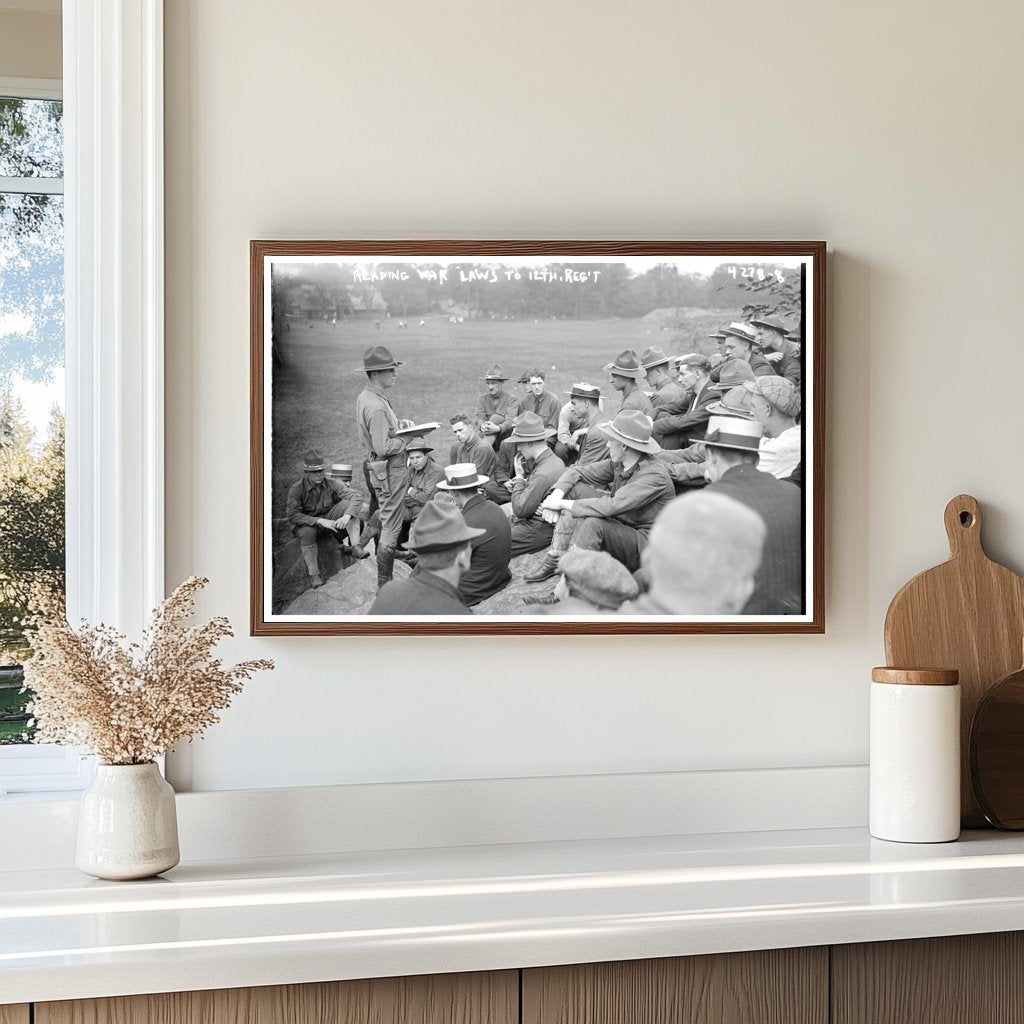 1917: Enforcing War Laws to 12th Regiment Soldiers