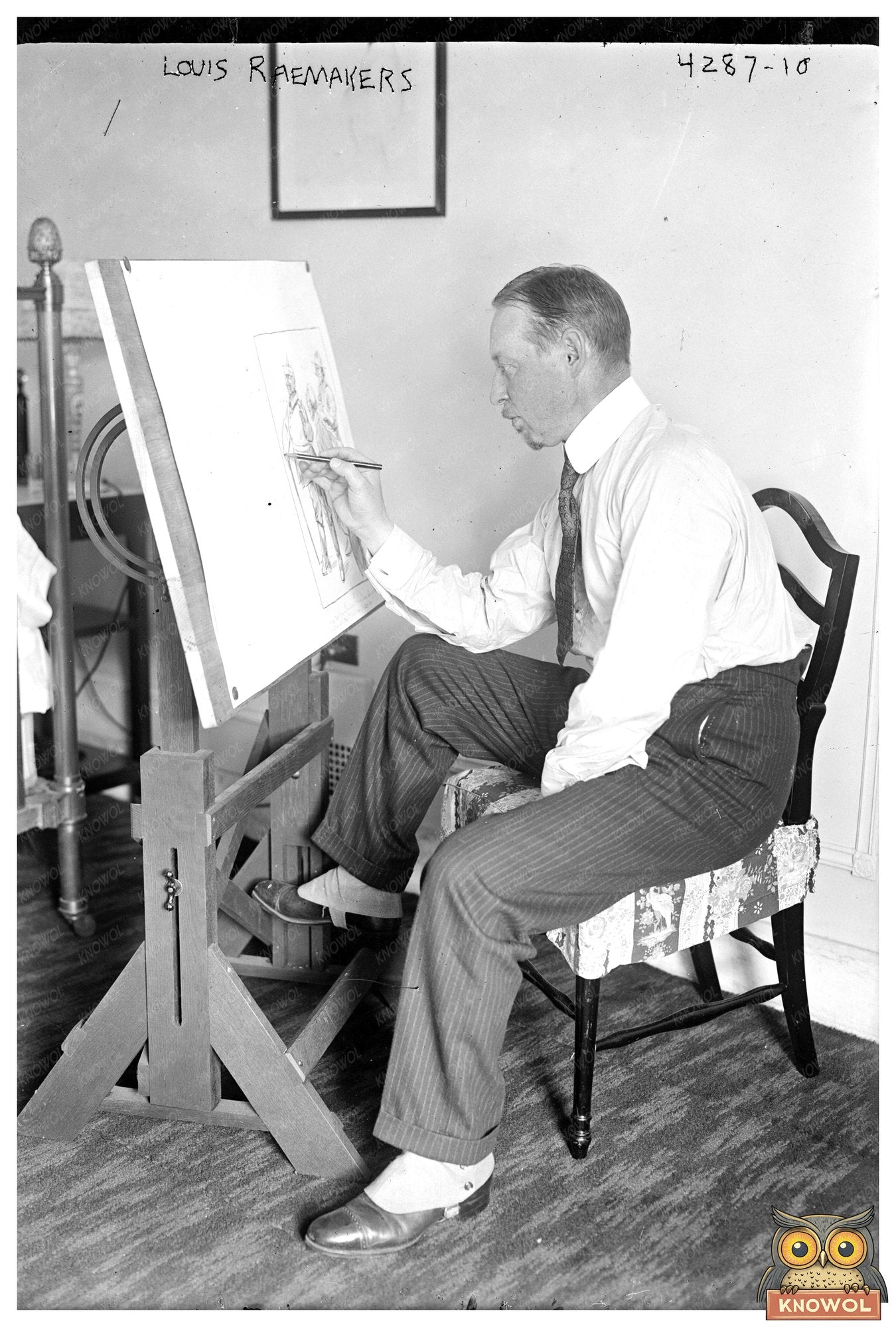 1917 Political Cartoonist Louis Raemaekers Portrait