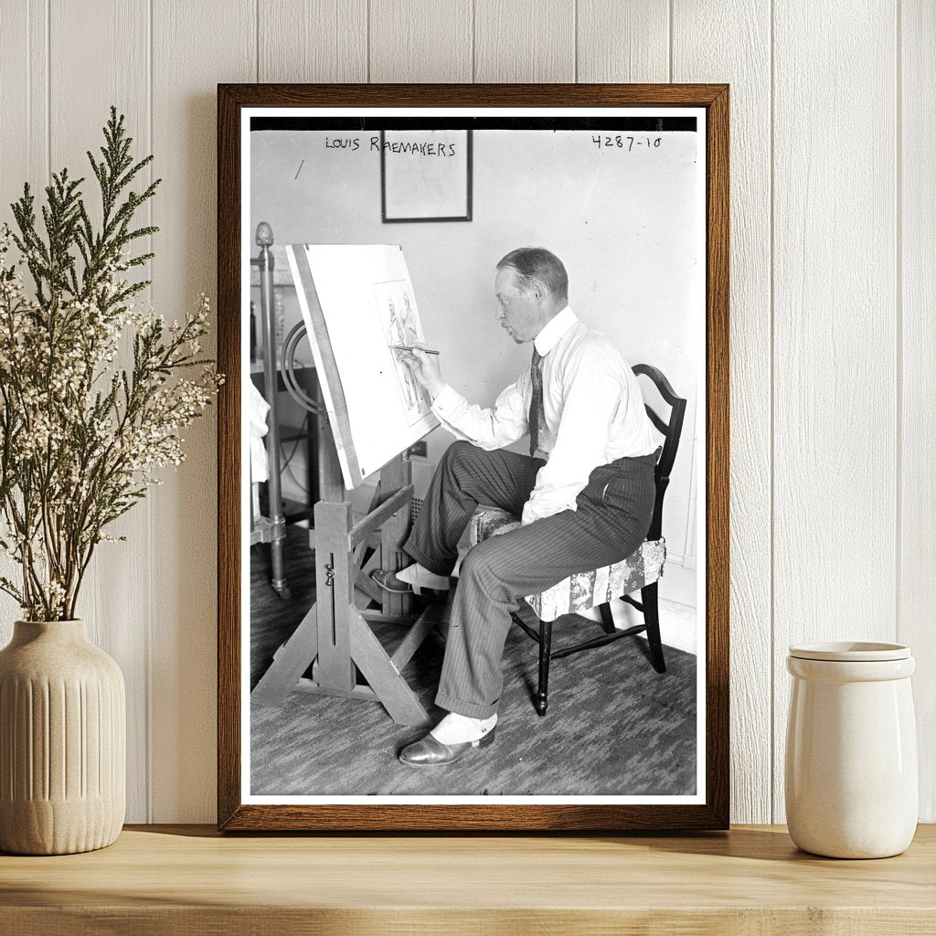 1917 Political Cartoonist Louis Raemaekers Portrait