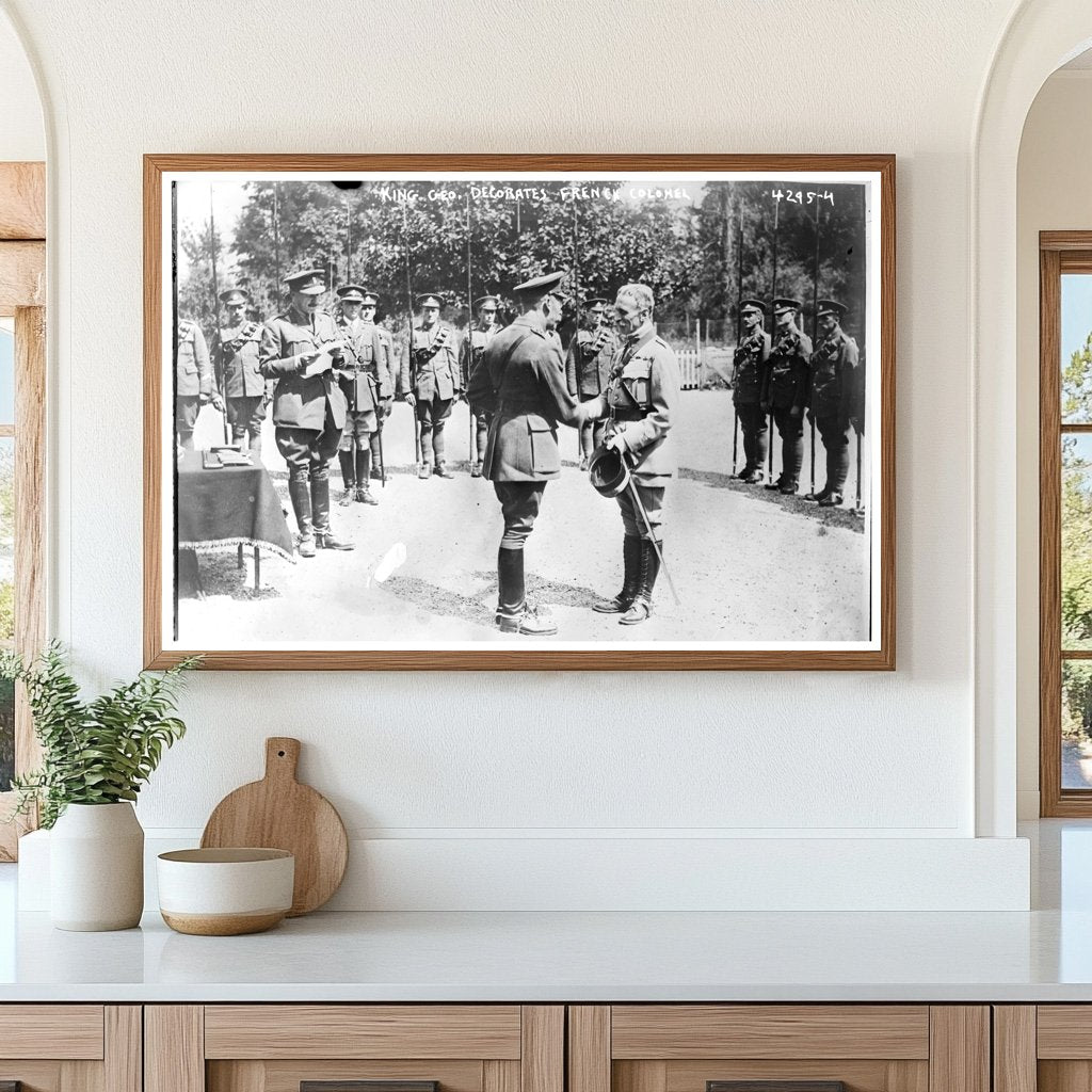 1917: King George V Honors French Colonel in WWI