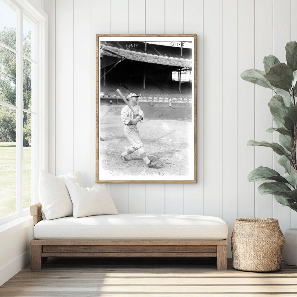 Vintage 1917 Baseball Star in Action, New York NL