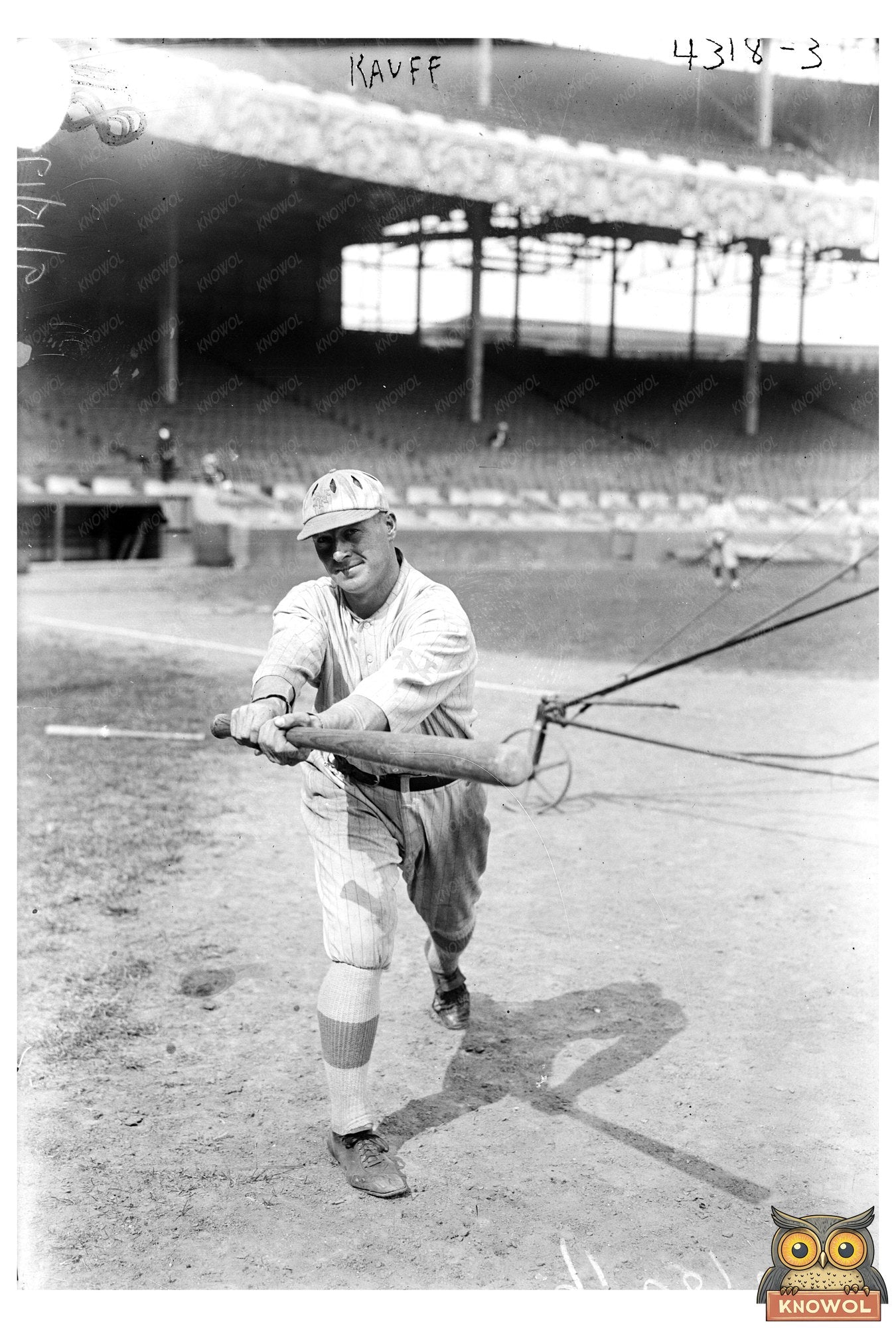 Dynamic 1917 Baseball Action: Benny Kauff in NYC