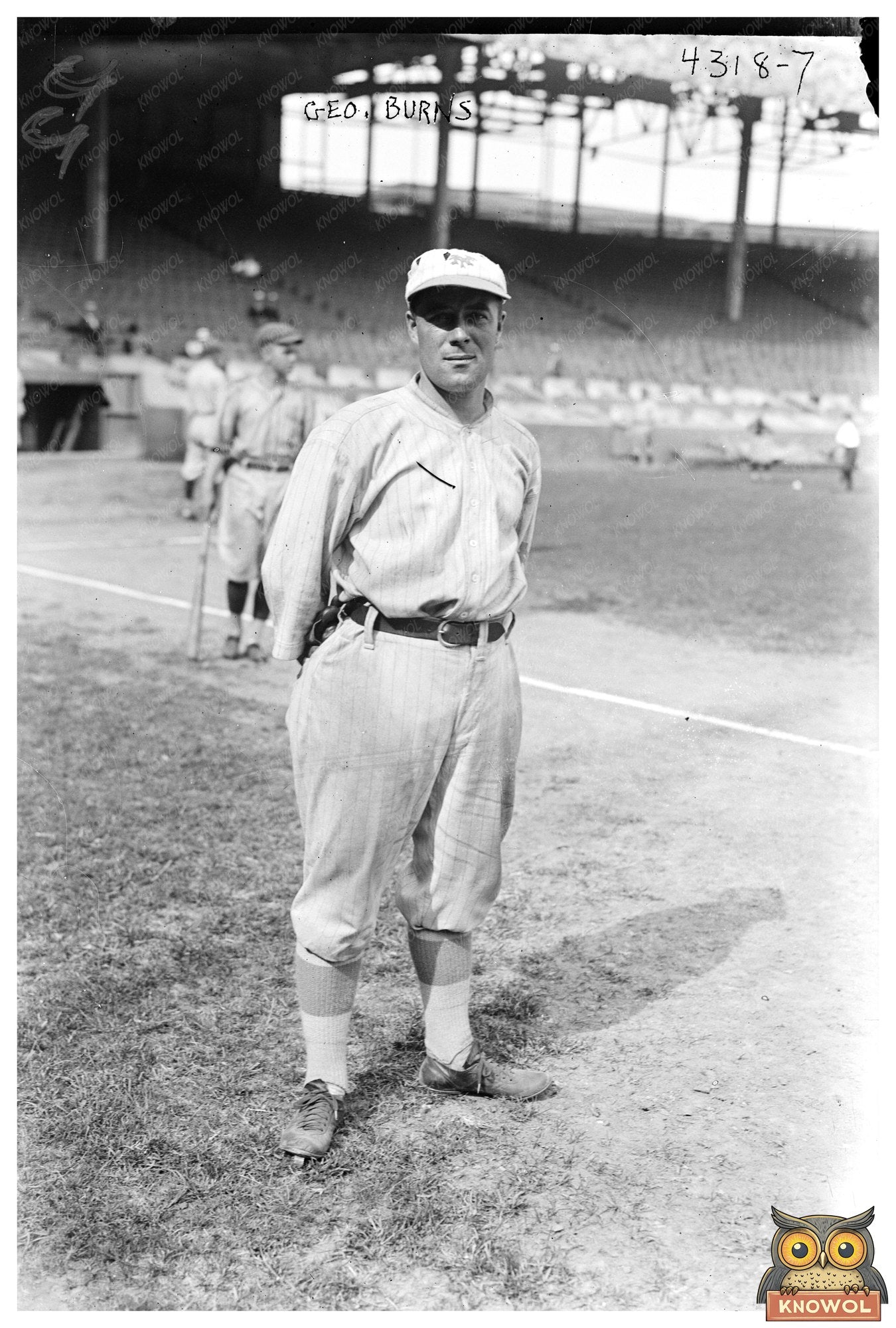 1917 New York NL Outfielder George J. Burns Action Shot