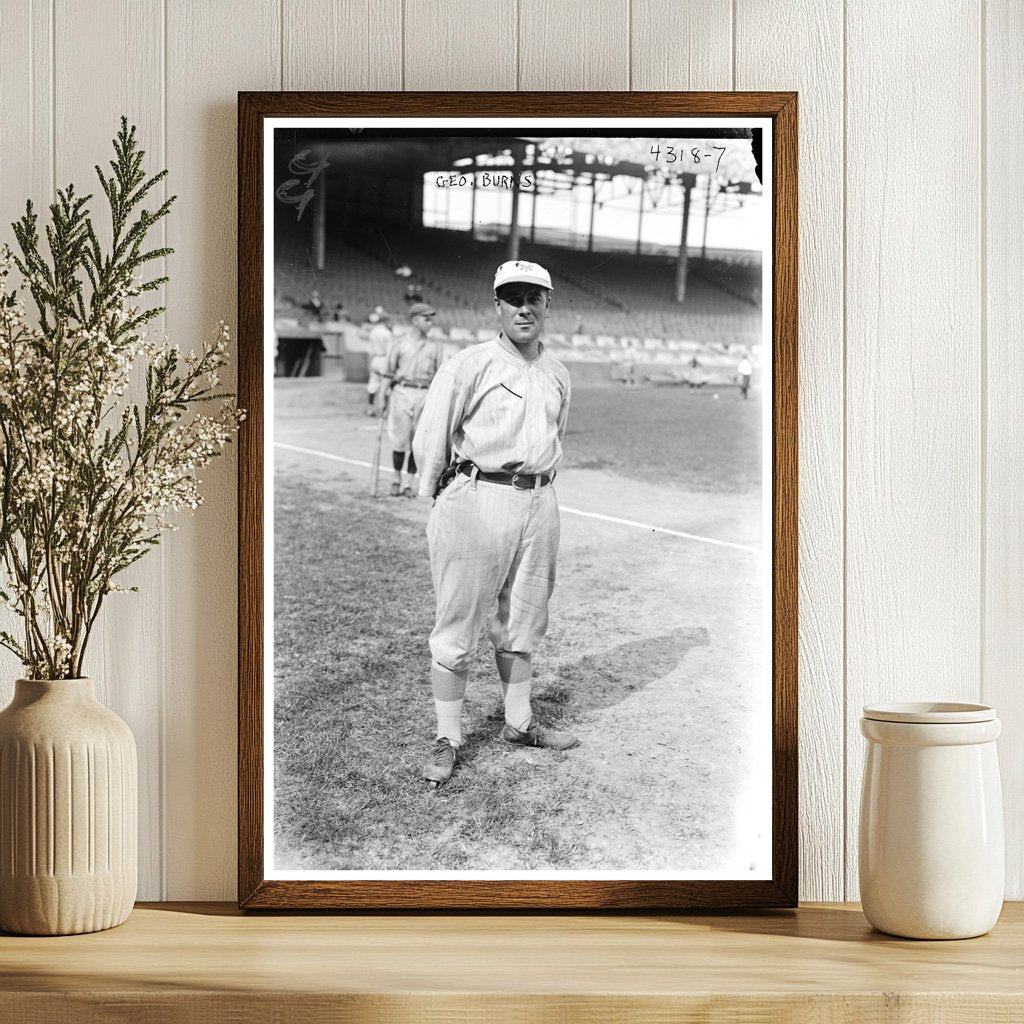 1917 New York NL Outfielder George J. Burns Action Shot