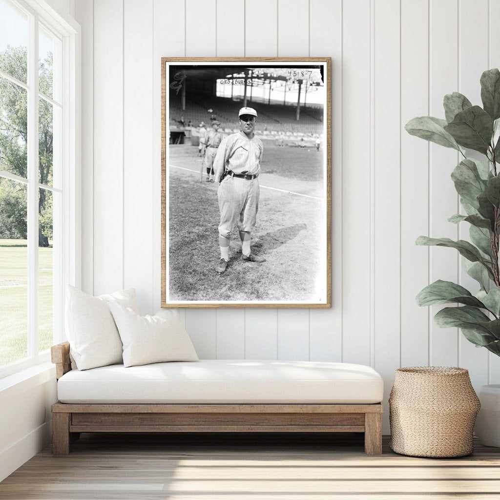 1917 New York NL Outfielder George J. Burns Action Shot
