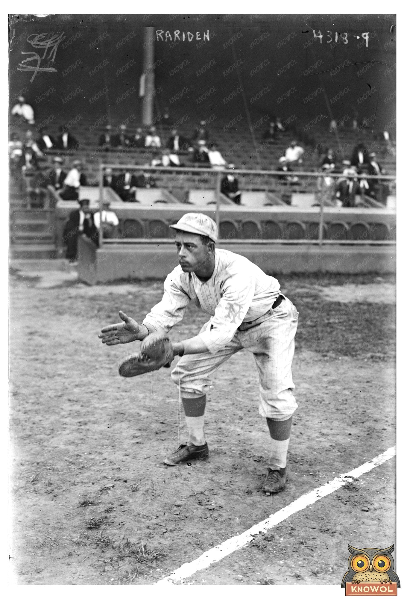 1918 New York NL Catcher in Action: Bill Rariden