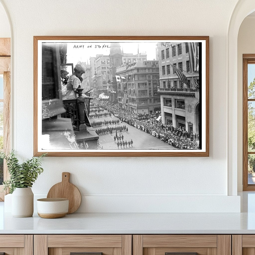 Soldiers Marching Proudly on Fifth Avenue, 1917
