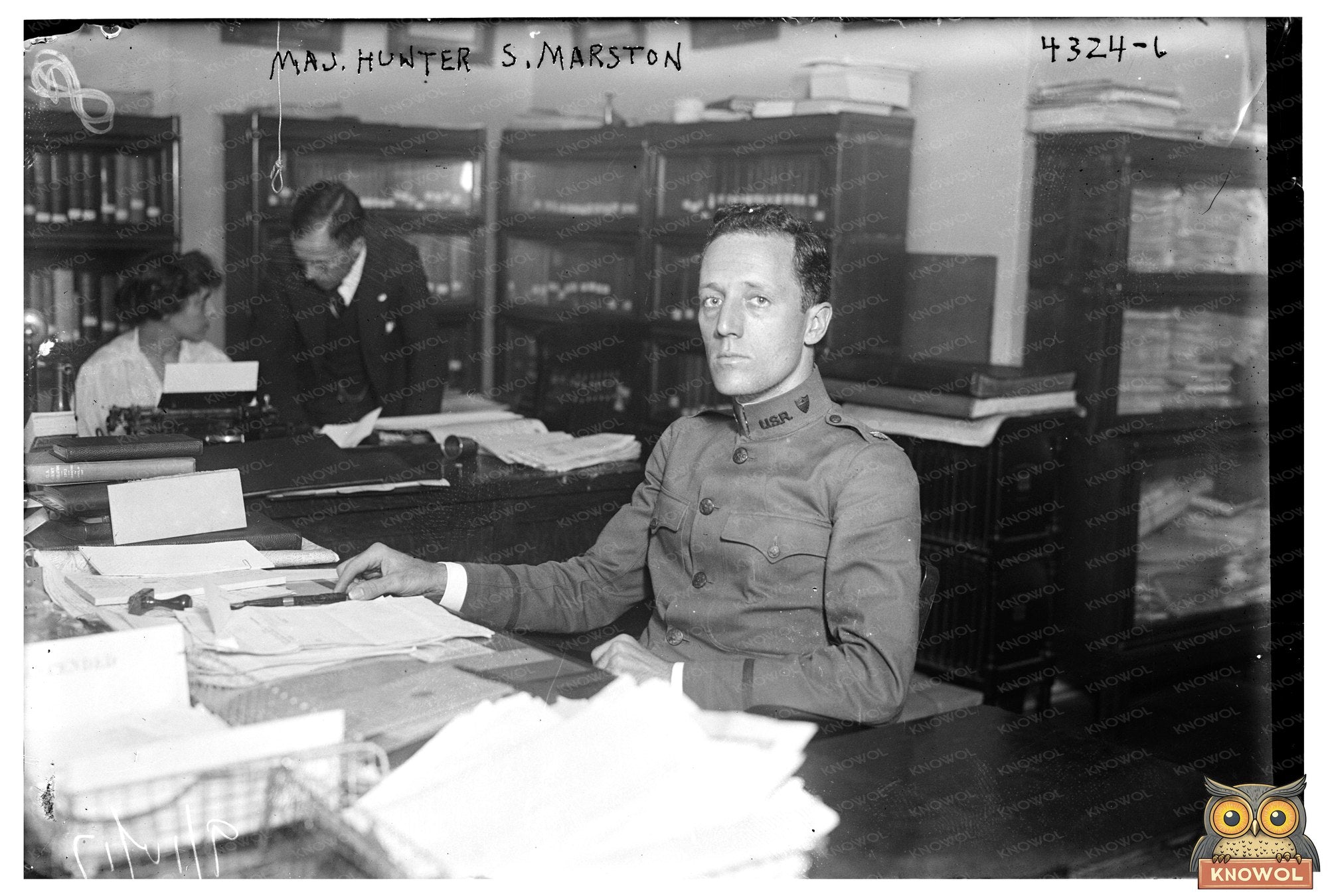 1917 Military Portrait of Maj. Hunter S. Marston