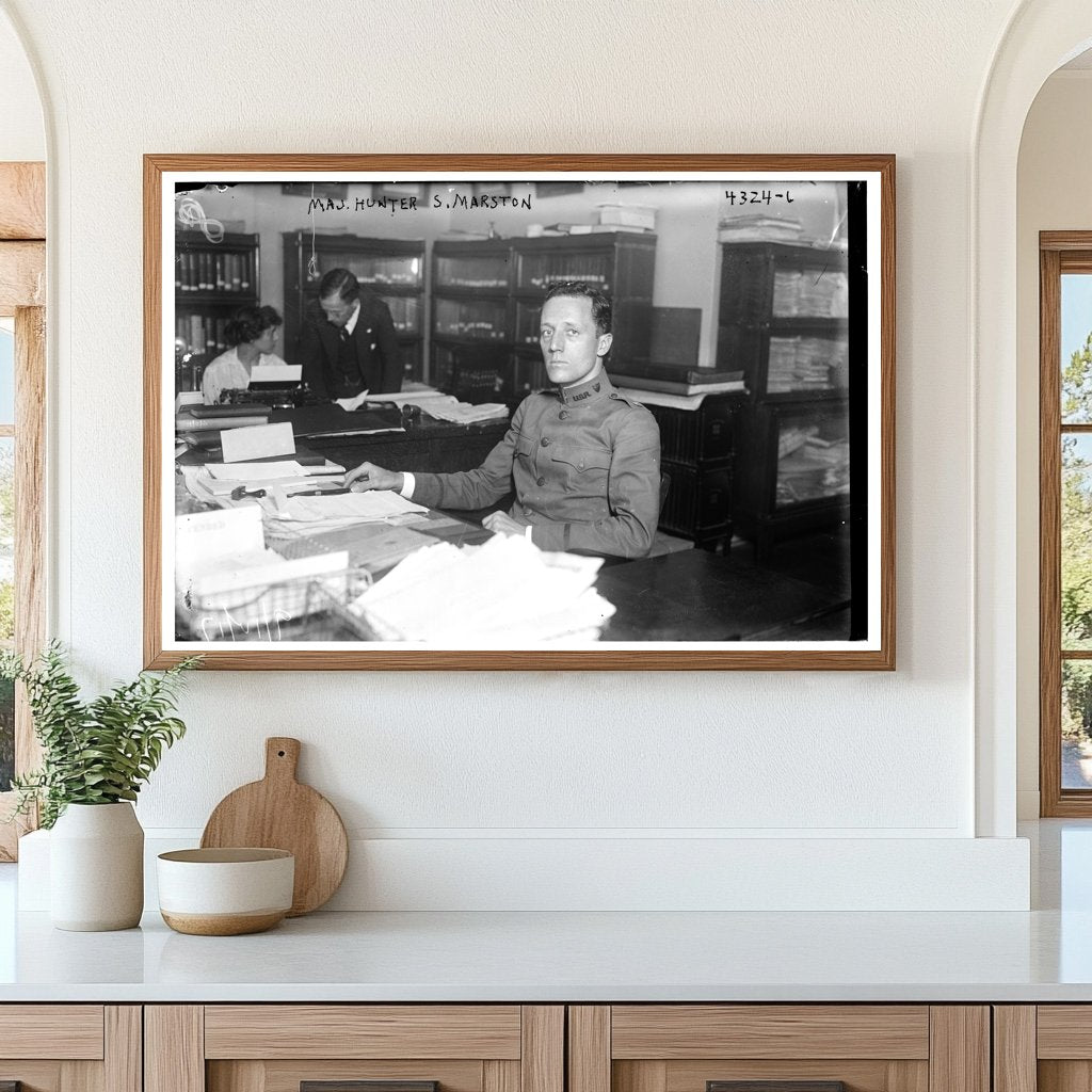 1917 Military Portrait of Maj. Hunter S. Marston