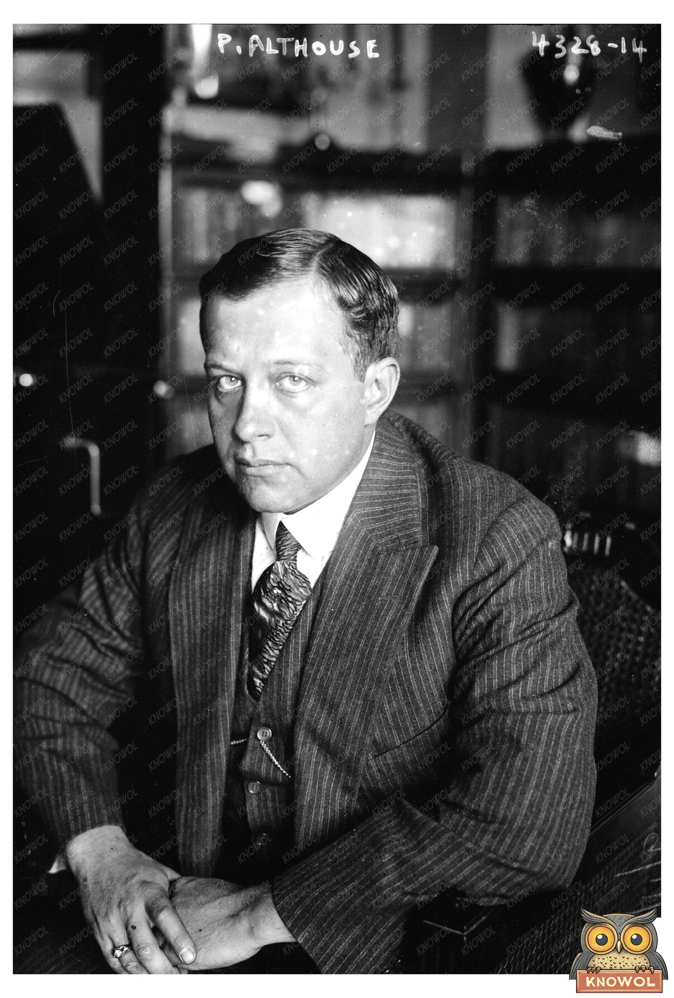 1900s Portrait of P. Althouse in Historic Attire