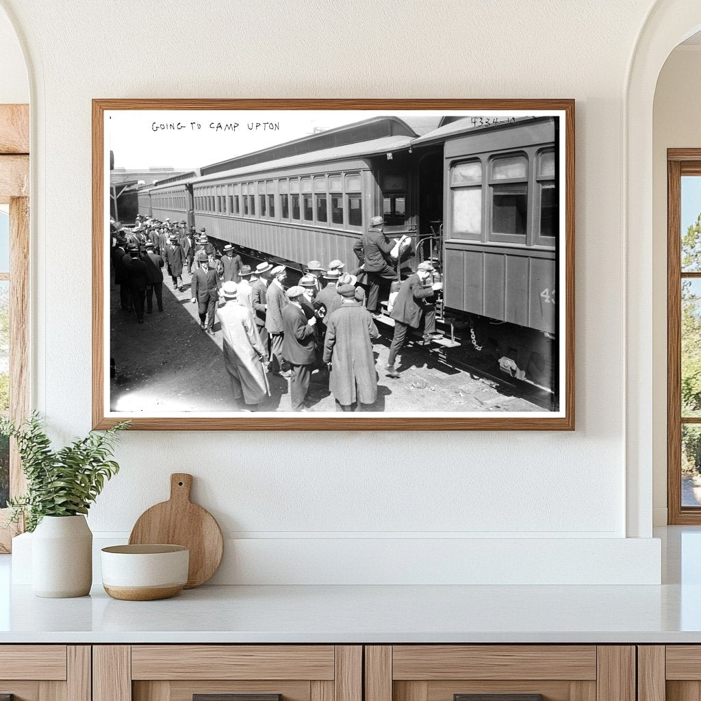 1917 Departure for Camp Upton: A Historic Journey