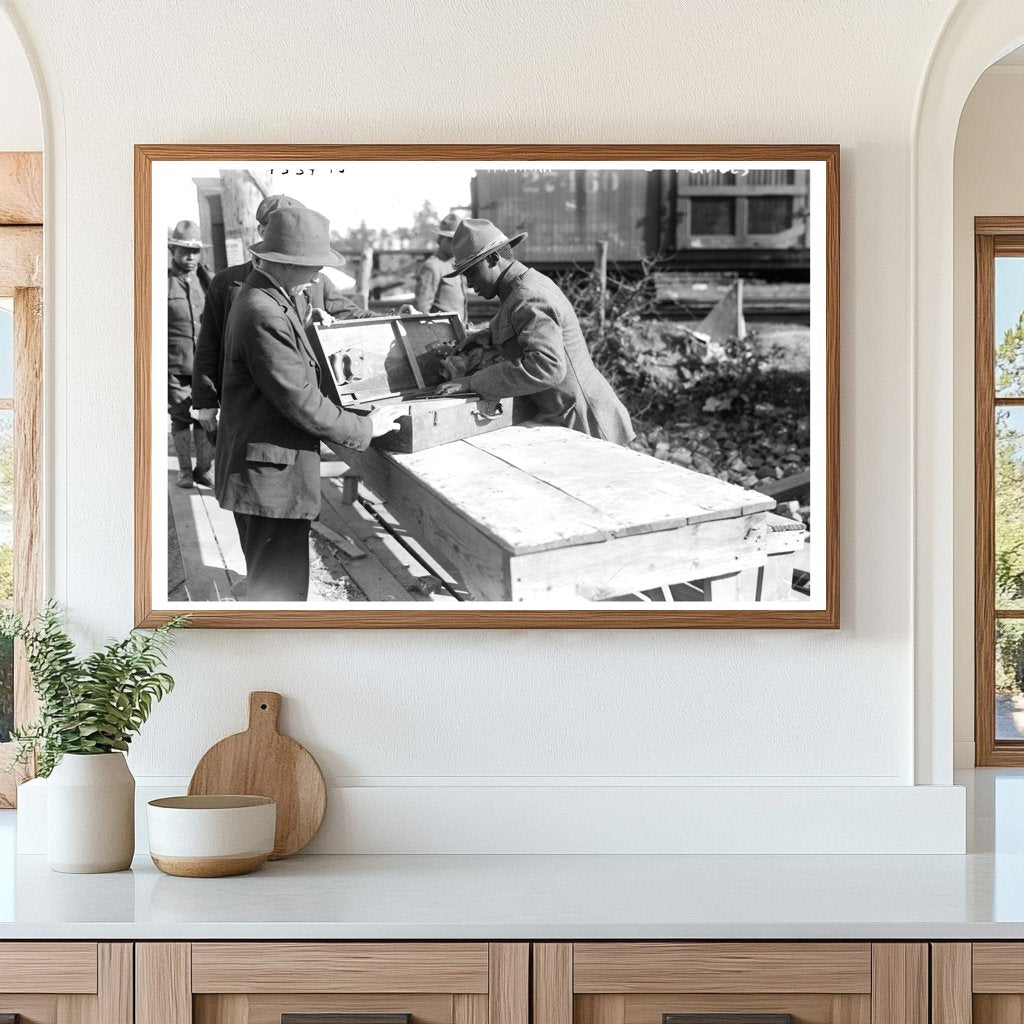 WWI Logistics: Soldiers Inspecting Supply Packages