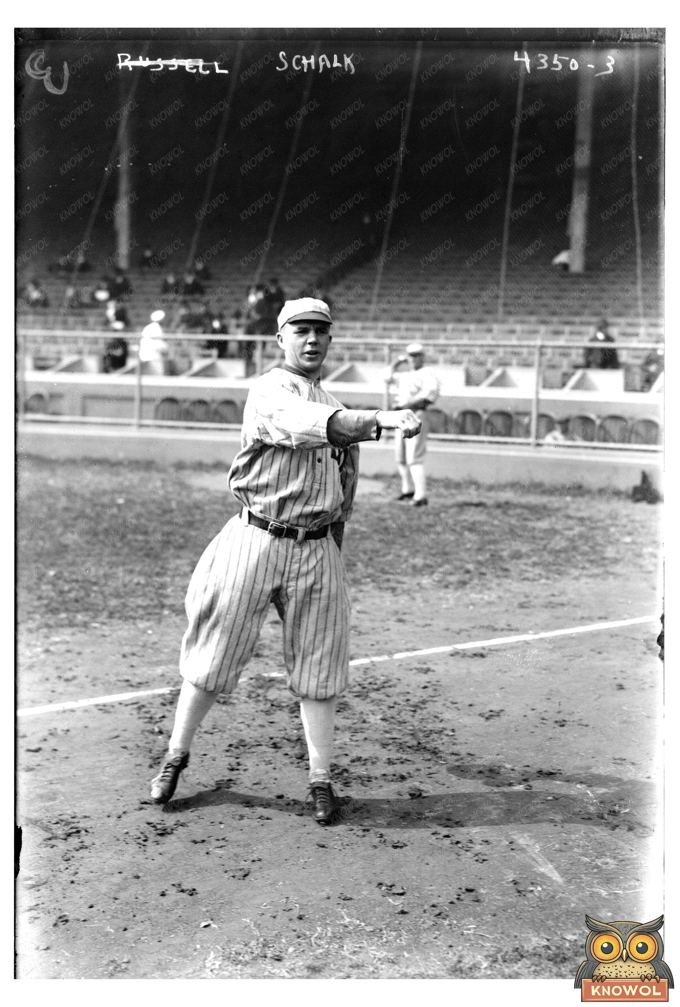 1917 Chicago White Sox Catcher Ray Schalk in Action