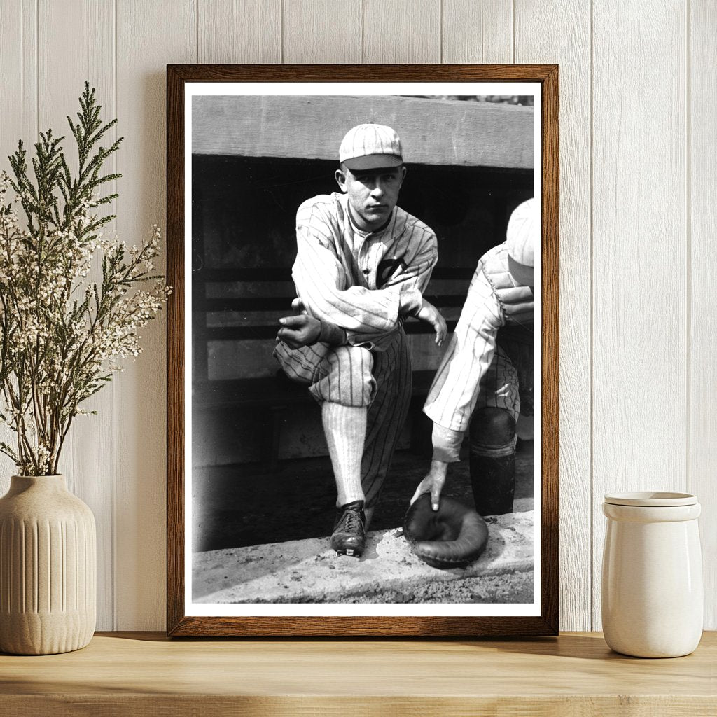 1917 Chicago AL Baseball Star Ted Jourdan in Action