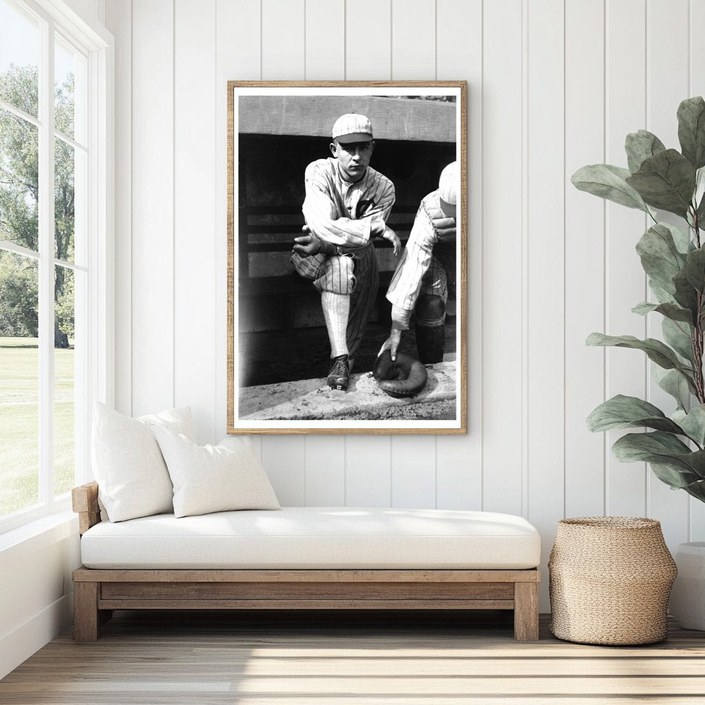 1917 Chicago AL Baseball Star Ted Jourdan in Action