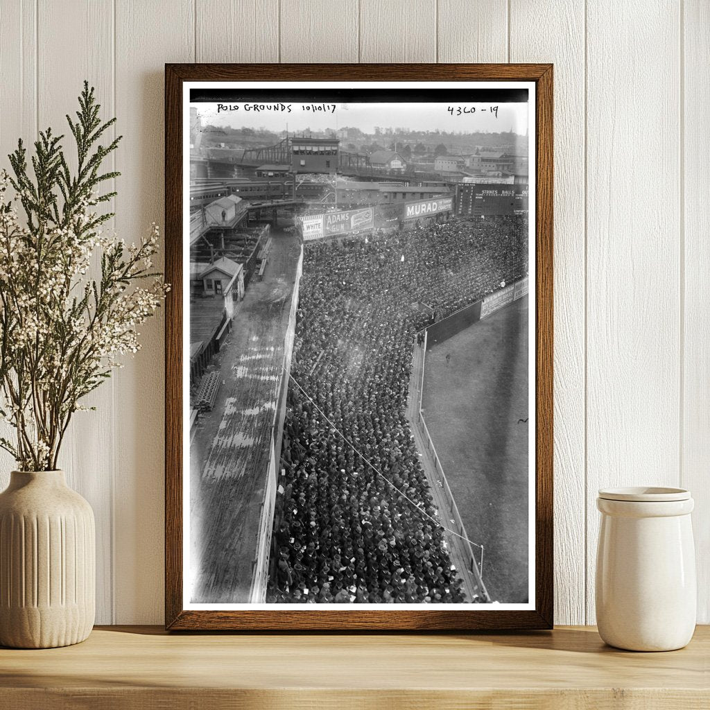 Historic Polo Grounds Baseball Scene, 1917