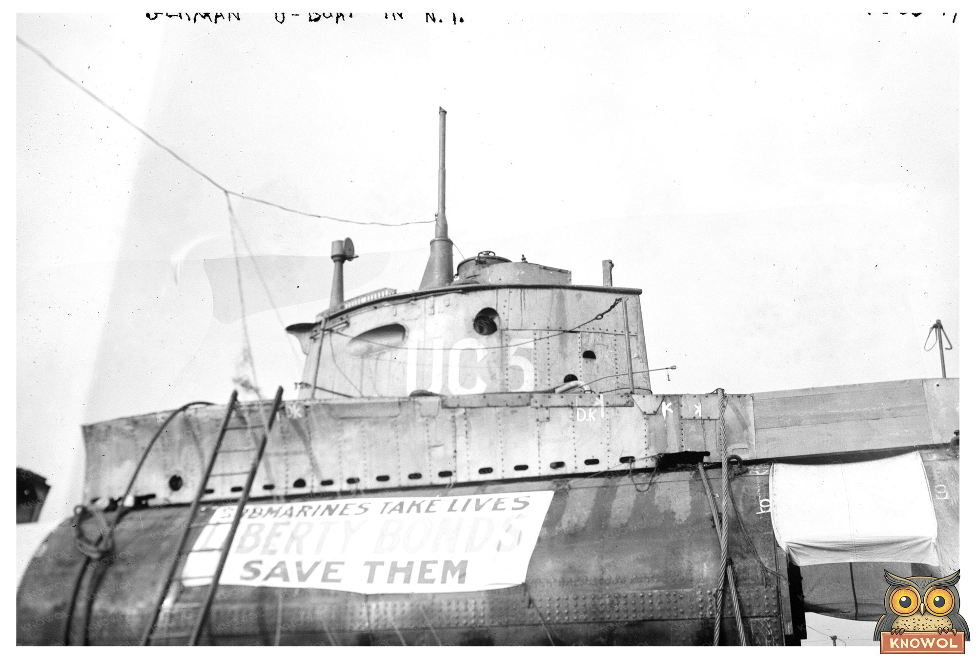 World War I: German U-Boat in New York Harbor