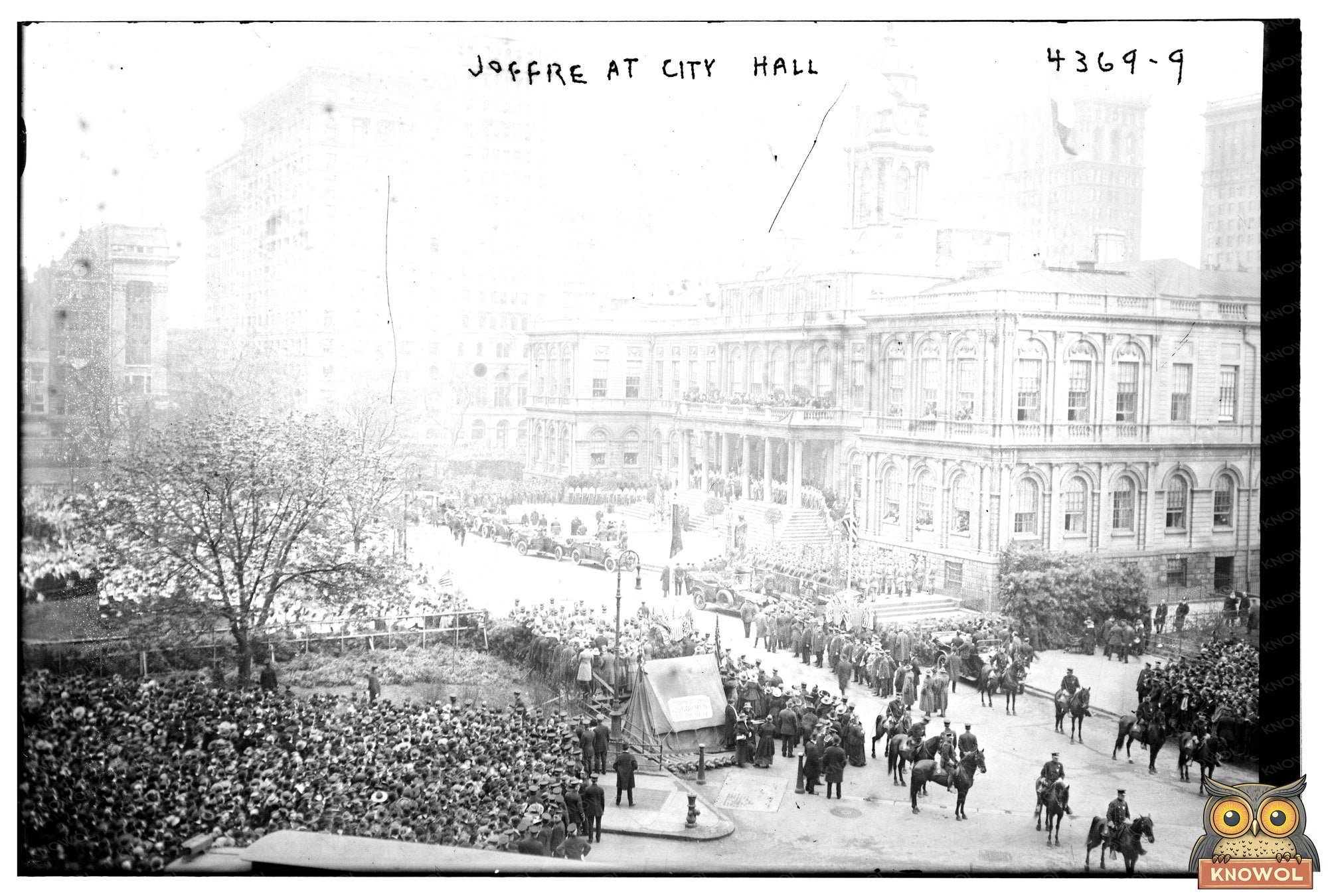 Historic 1917 Gathering: Joffre at City Hall