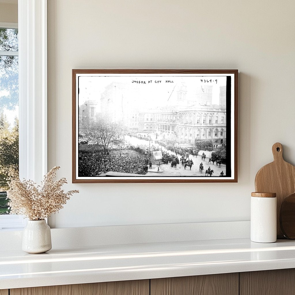 Historic 1917 Gathering: Joffre at City Hall