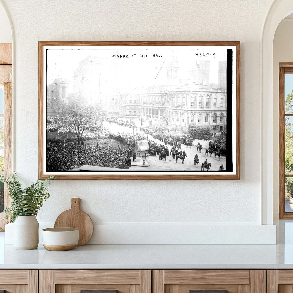 Historic 1917 Gathering: Joffre at City Hall